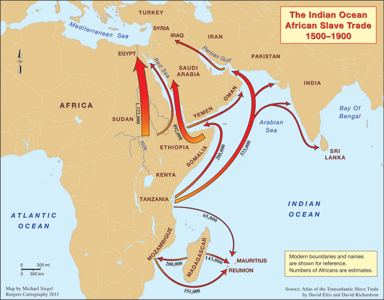 East African Slave Trade Map