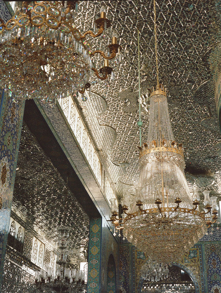 Mirror-mosaic work in Sayyida Zeynab Shrine, Damascus, 2006.